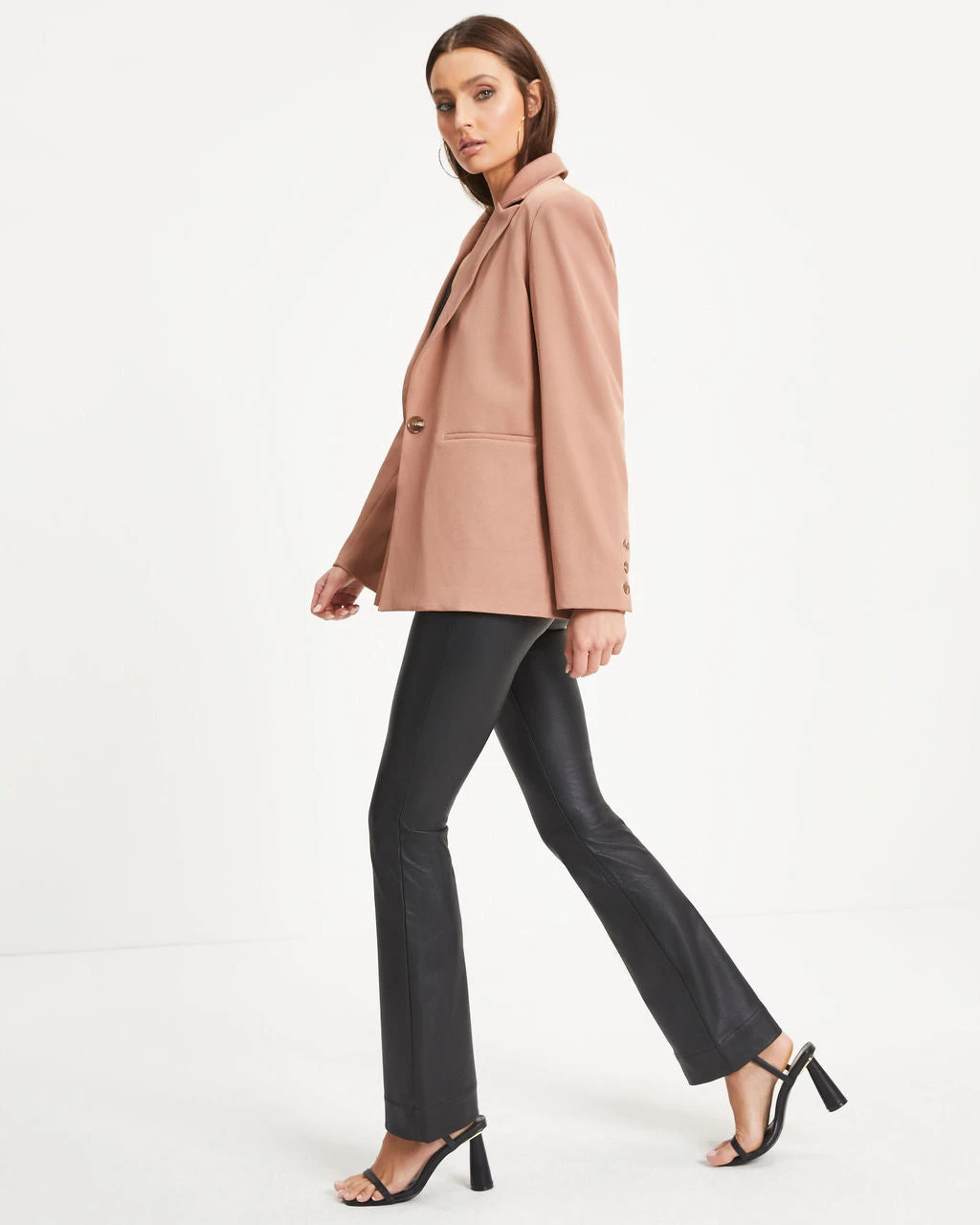WHIT-001 Aubrielle Pocketed Blazer - Camel - FINAL SALE - Image 7