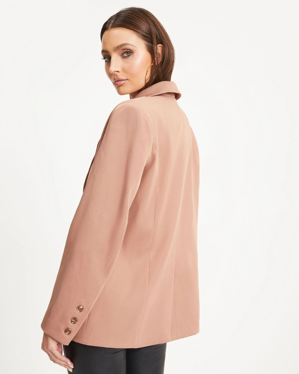 WHIT-001 Aubrielle Pocketed Blazer - Camel - FINAL SALE - Image 4