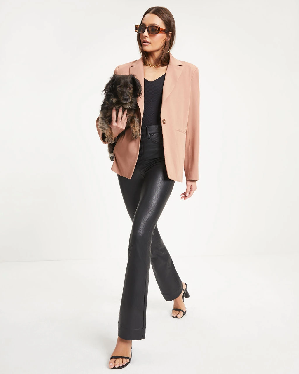 WHIT-001 Aubrielle Pocketed Blazer - Camel - FINAL SALE - Image 5