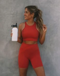 ALL-001 Core Sports Bra - Terracotta - FINAL SALE