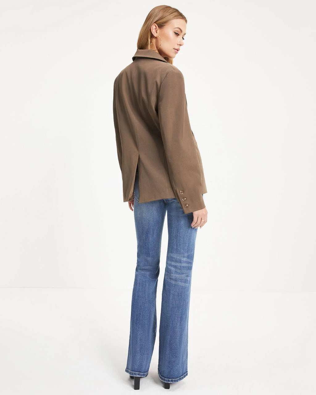 WHIT-001 Aubrielle Pocketed Blazer - Coco - FINAL SALE - Image 4