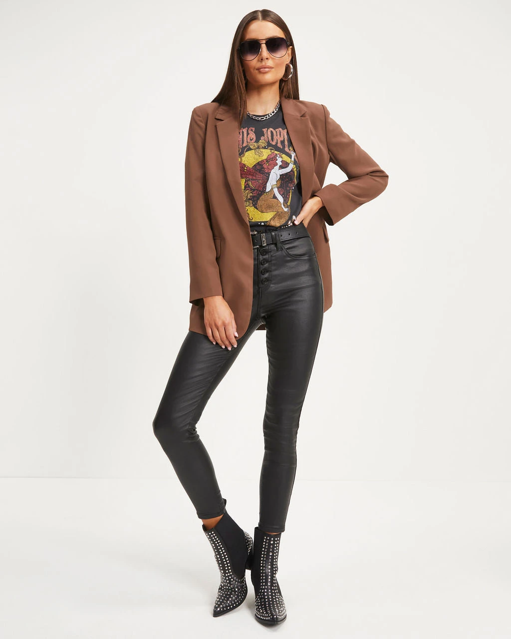 LUMI-001 Start Of Something New Pocketed Blazer - Mocha - FINAL SALE - Image 5