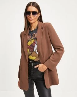 LUMI-001 Start Of Something New Pocketed Blazer - Mocha - FINAL SALE