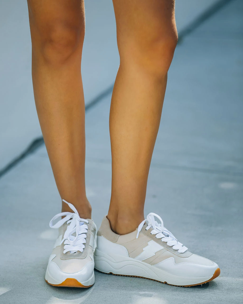 FREE-002 Dart Running Sole Sneaker - Beige - FINAL SALE - Image 7