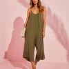 LOVE-003 Aliya Relaxed Bamboo Blend Knit Jumpsuit - Olive