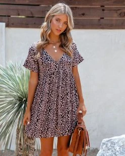 MUST-001 Can't Be Tamed Pocketed Leopard Tunic - FINAL SALE