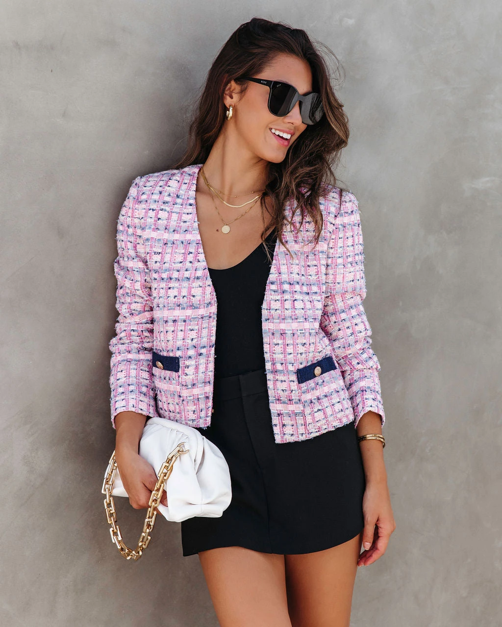 ENDL-001 Chloe Pocketed Tweed Blazer - FINAL SALE - Image 8