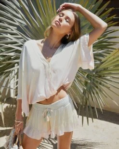 VINT-001 Cotton Candy Sunsets Satin Ombre Wide Sleeve Top