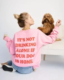 LULU-001 Drinks With My Dog Cotton Blend Sweatshirt - SALE