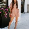 MABL-001 Splendor Spring Cotton Pocketed Romper - Dusty Mauve - FINAL SALE