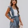 FLAW-001 Daniela Ruffle Pocketed Romper - FINAL SALE