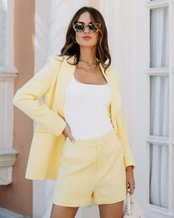 ENDL-001 Standards Pocketed Blazer - Lemon - SALE