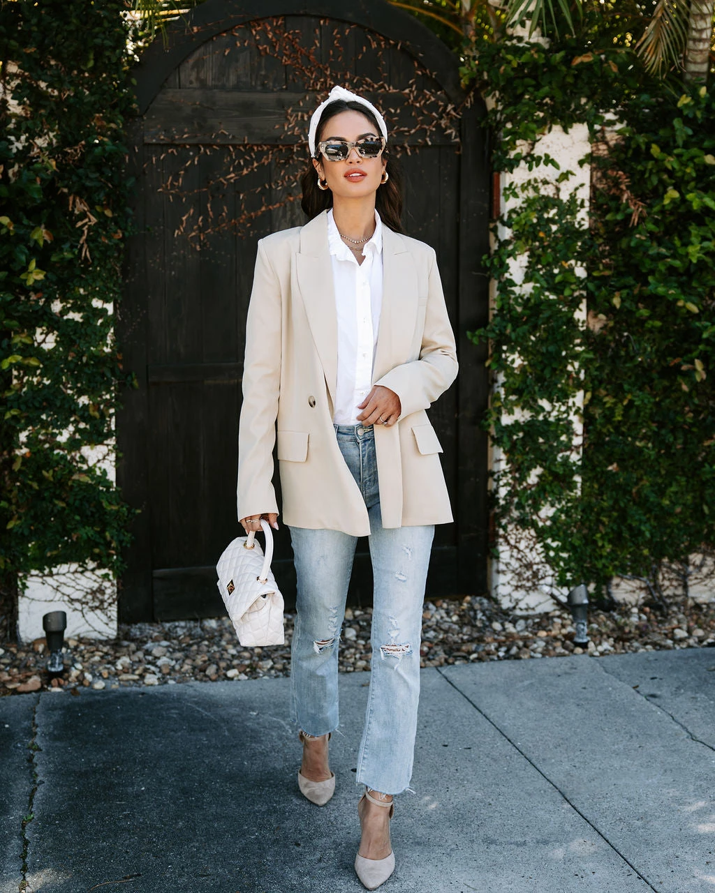 ACOA-001 Whinn Pocketed Blazer - Tan - SALE - Image 6