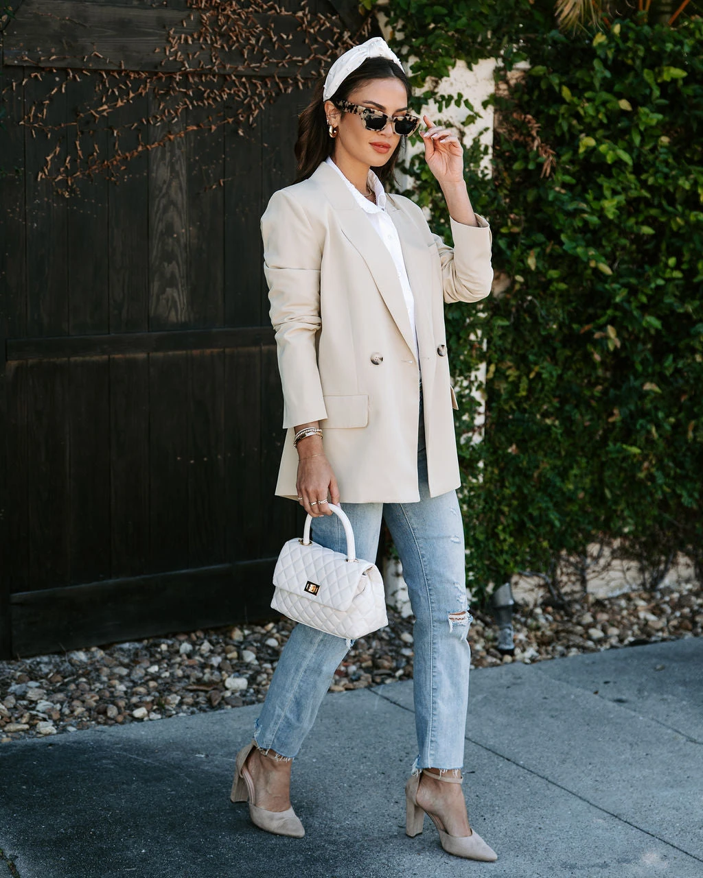 ACOA-001 Whinn Pocketed Blazer - Tan - SALE