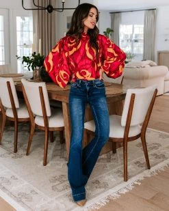 VERV-001 Maple High Rise Bell Bottom Denim - FINAL SALE