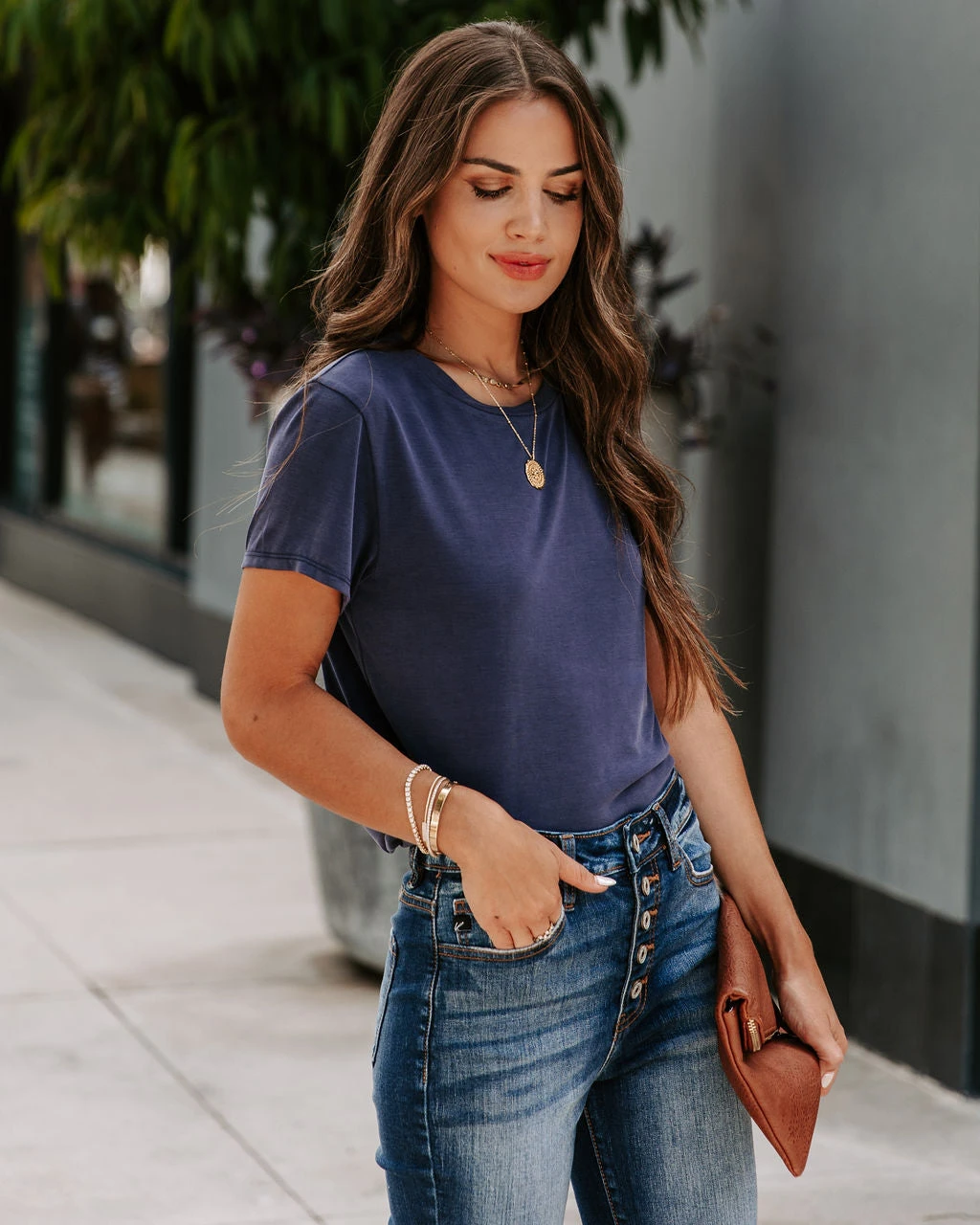 DEE-001 Davey Crew Neck Tee - Navy - FINAL SALE - Image 6