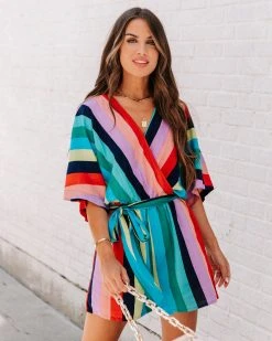 ENC-001 Chasing Rainbows Kimono Romper - FINAL SALE