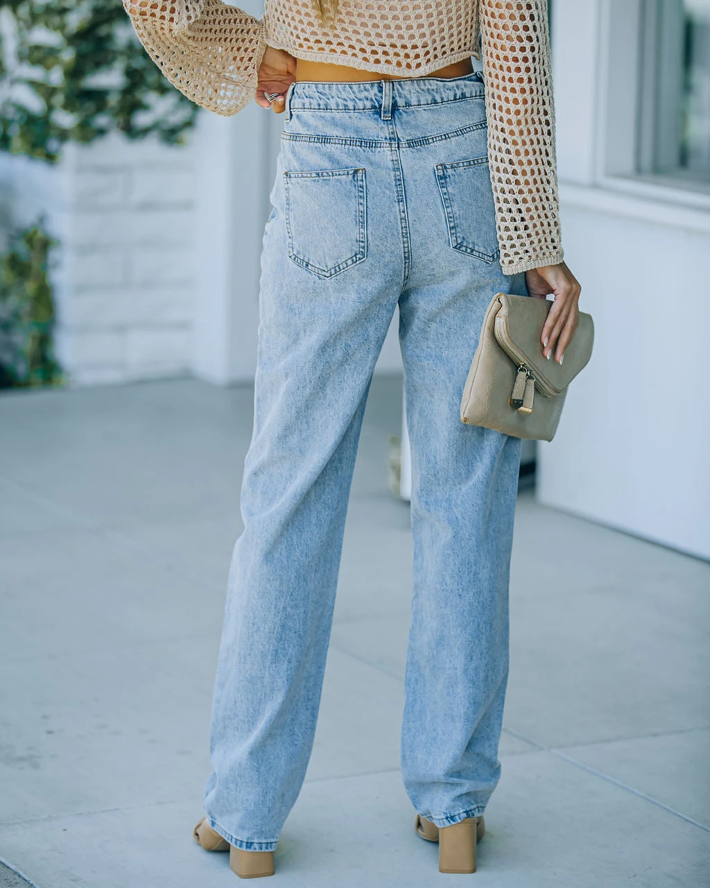 CLOU-001 Demetria High Rise Criss Cross Denim - FLASH FINAL SALE - Image 2