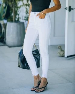 SNEA-001 Monique High Rise Frayed Ankle Skinny - FINAL SALE