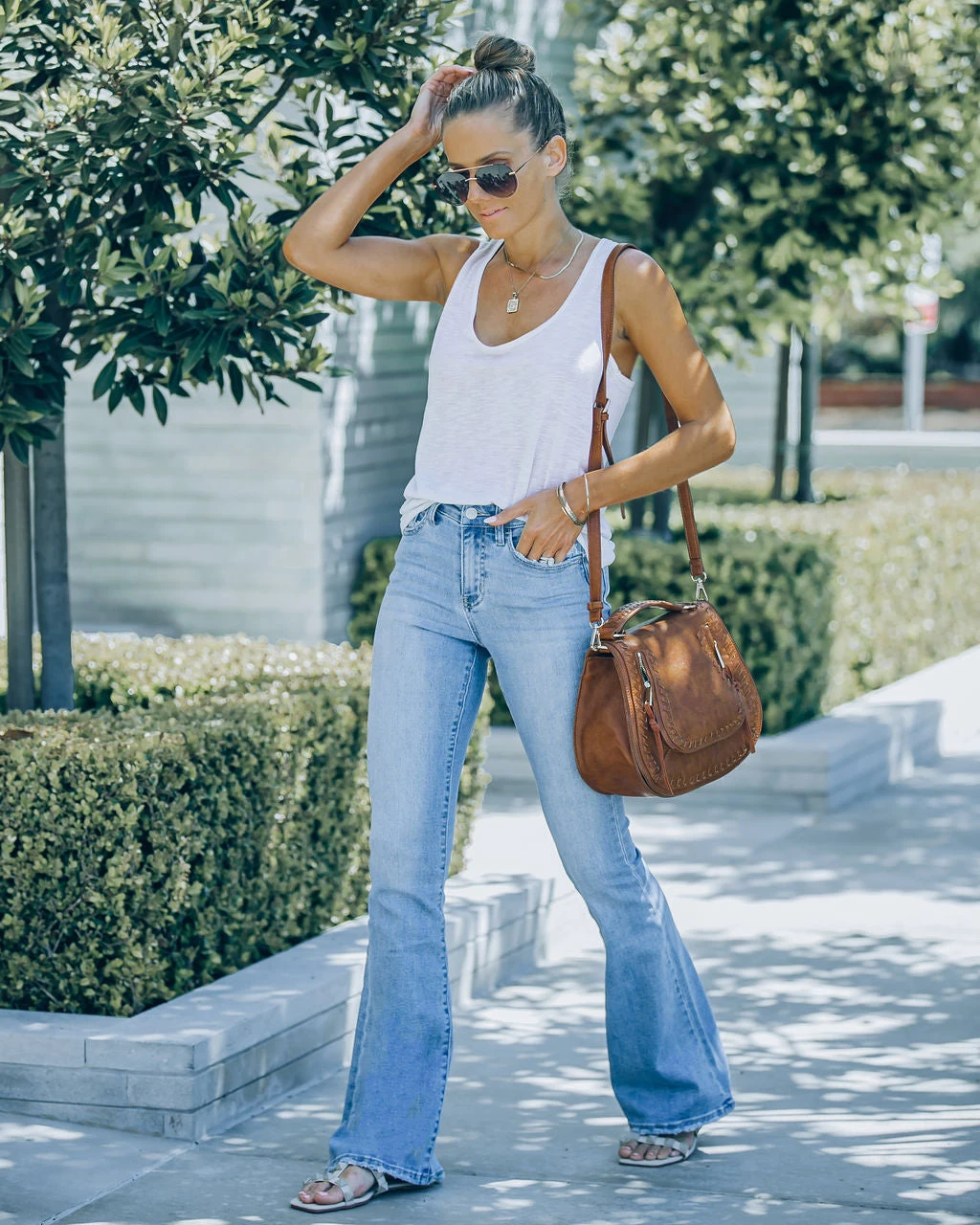 FLYI-001 Sara High Rise Distressed Bell Bottom Denim - FINAL SALE - Image 11