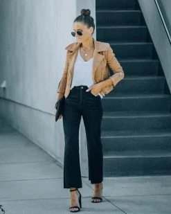 HIDD-002 Venti High Rise Straight Leg Crop Denim