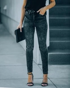 VERV-001 Jianna High Rise Acid Wash Skinny - FINAL SALE