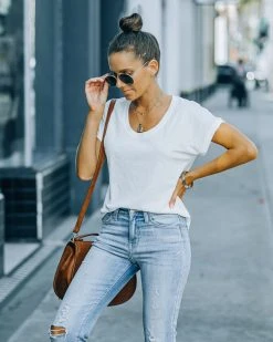 HYFV-001 Nile Cotton Modal Scoop Tee - Off White