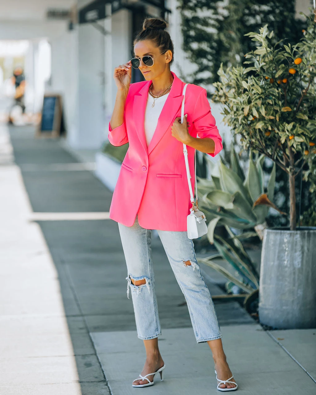 ENDL-001 Standards Pocketed Blazer - Neon Pink - SALE - Image 8