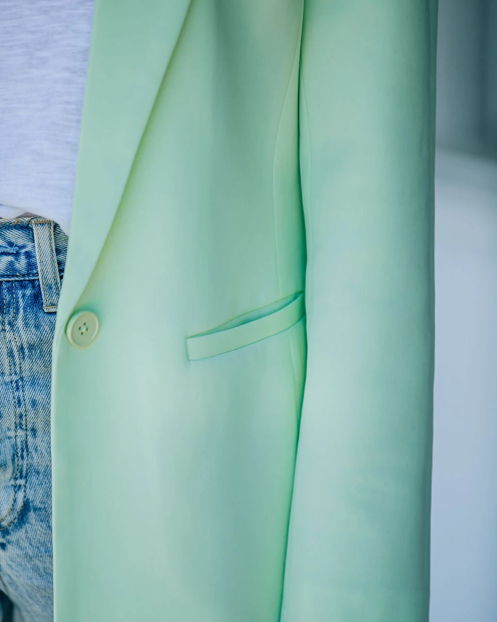 ENDL-001 Standards Pocketed Blazer - Pistachio - SALE - Image 4