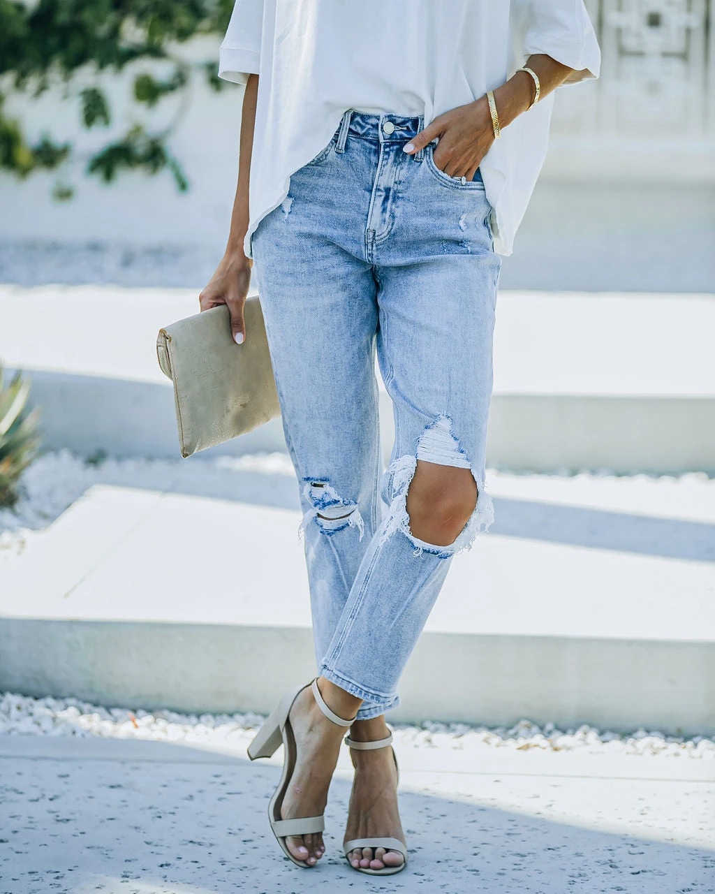 FLYI-001 Erika High Rise Distressed Mom Jeans - FINAL SALE - Image 9