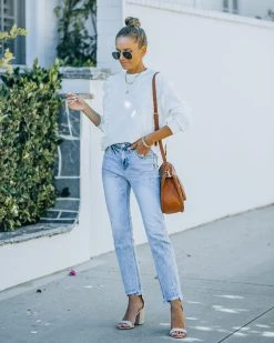 KANC-001 Ronny High Rise Slim Straight Denim - FINAL SALE