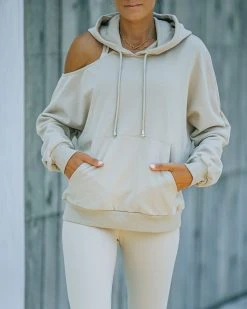 ALL-001 Warm Up Cotton Pocketed Cutout Hoodie - FINAL SALE