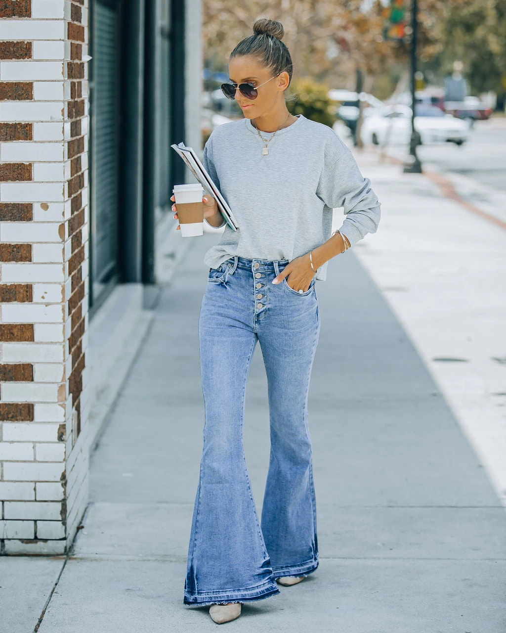 KANC-001 Aria High Rise Bell Bottom Denim - FINAL SALE - Image 6