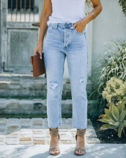 ON T-001 Kason Distressed High Rise Denim - SALE