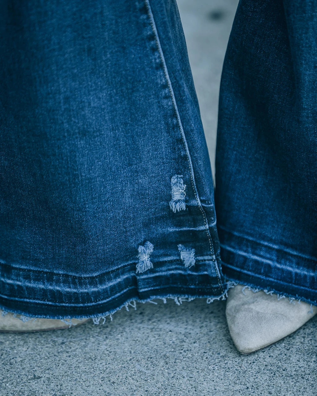KANC-001 Marsha High Rise Frayed Bell Bottom Denim - FINAL SALE - Image 4