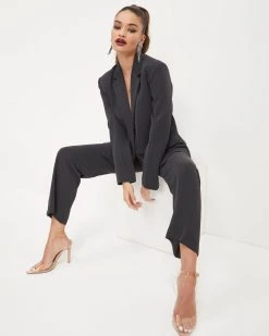 OLIV-001 Harris Pocketed Blazer - Dark Grey - FINAL SALE