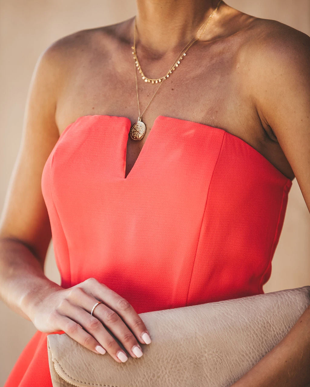 DO+B-001 Your One + Only Strapless Romper - Poppy - FINAL SALE - Image 4