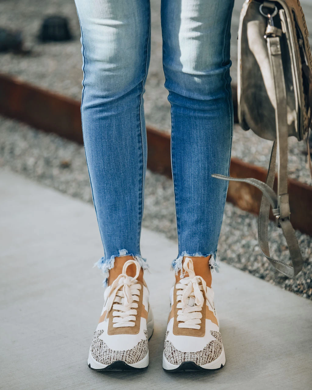 MIRA-001 Pamela Tweed Running Sole Sneaker - Image 9