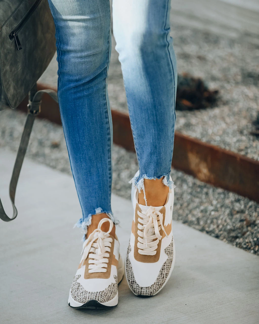 MIRA-001 Pamela Tweed Running Sole Sneaker - Image 7