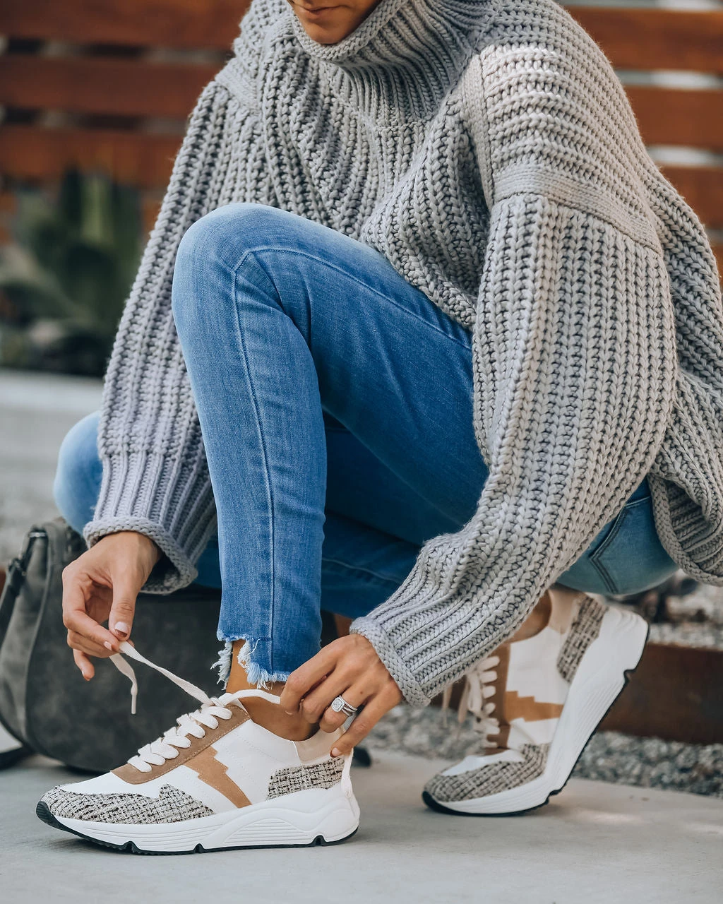 MIRA-001 Pamela Tweed Running Sole Sneaker