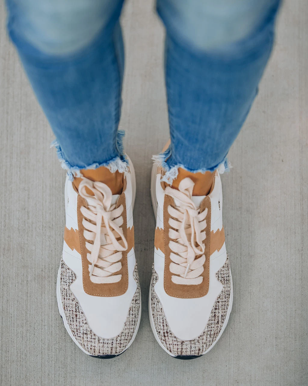 MIRA-001 Pamela Tweed Running Sole Sneaker - Image 2