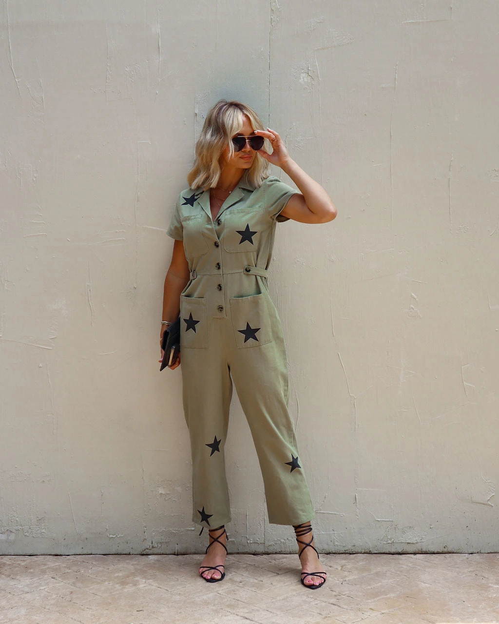 ACOA-001 Such A Star Cotton Utility Pocketed Jumpsuit - Image 5