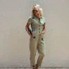 ACOA-001 Such A Star Cotton Utility Pocketed Jumpsuit