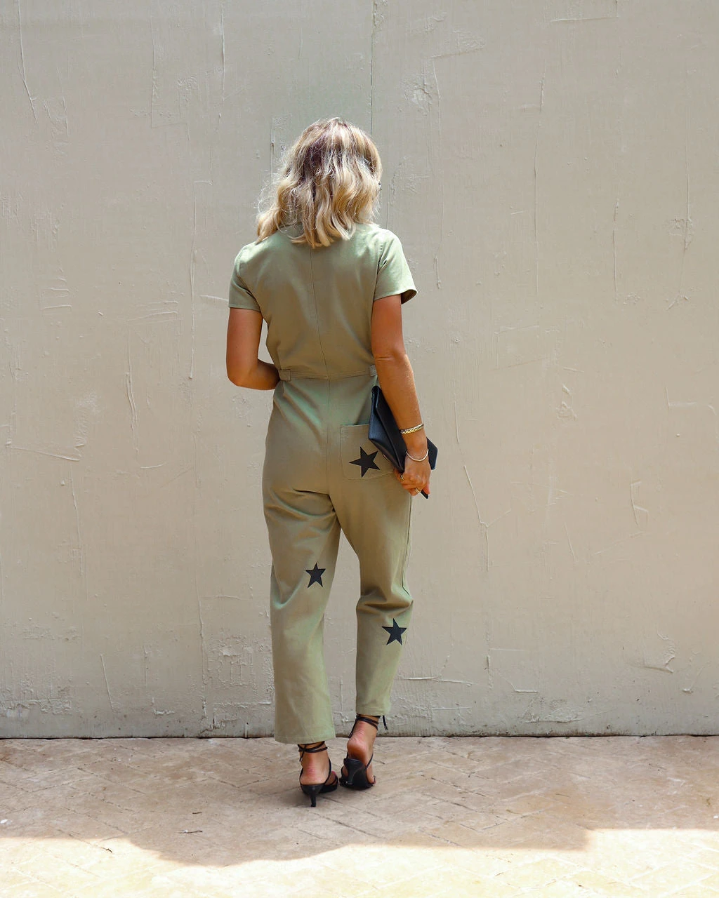 ACOA-001 Such A Star Cotton Utility Pocketed Jumpsuit - Image 2