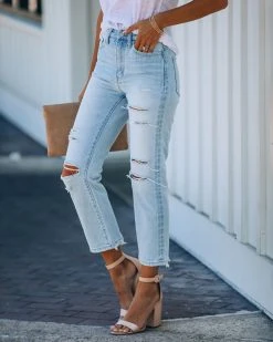 FLYI-001 Melville High Rise Distressed Denim - FINAL SALE