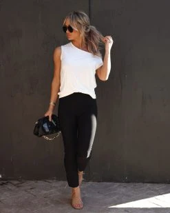 TYCH-001 Kenny One Shoulder Top - White