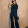 TYCH-001 Recipe For Success One Shoulder Jumpsuit - Black