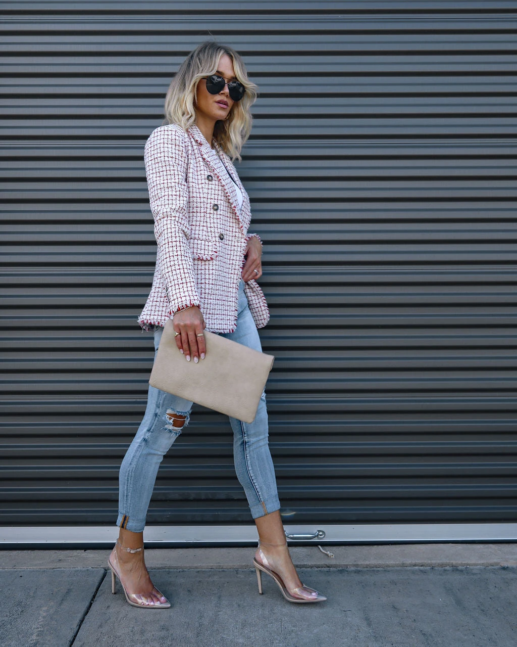 FATE-001 Miranda Tweed Plaid Blazer - FINAL SALE - Image 6