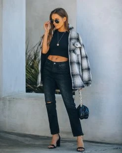 TEA-002 Decade High Rise Distressed Boyfriend Denim - FINAL SALE