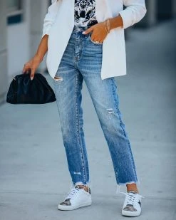 VERV-001 Reward High Rise Distressed Denim - FINAL SALE